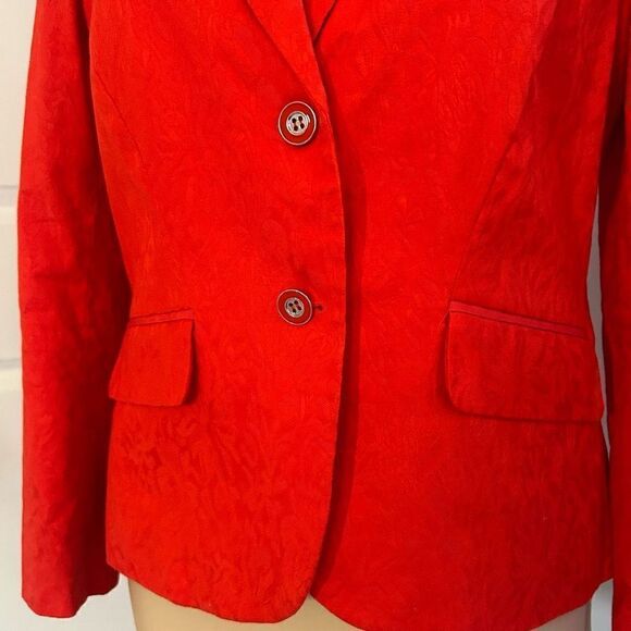 The 7th Avenue Design Studio New York and Co Red Cotton Blazer - Picture 3 of 6
